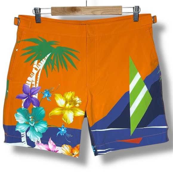 Polo Ralph Lauren Other - Polo Ralph Lauren Men’s Size 32 Monaco Swim Trunks Scenic Sailboat Shorts Beach
